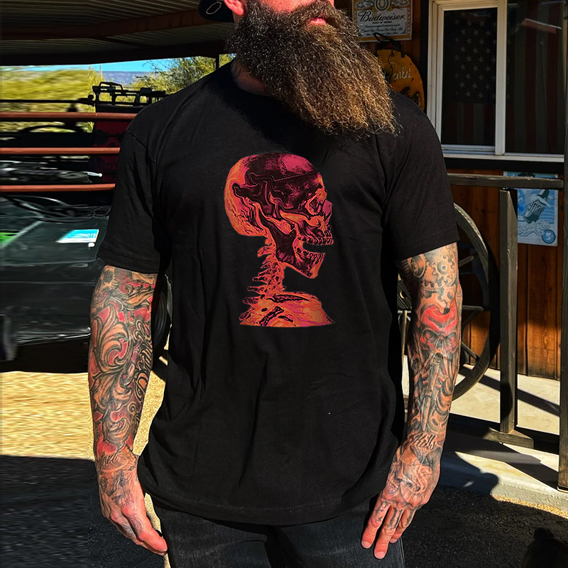 Livereid Evil Skull Printed Men's T-shirt - Livereid
