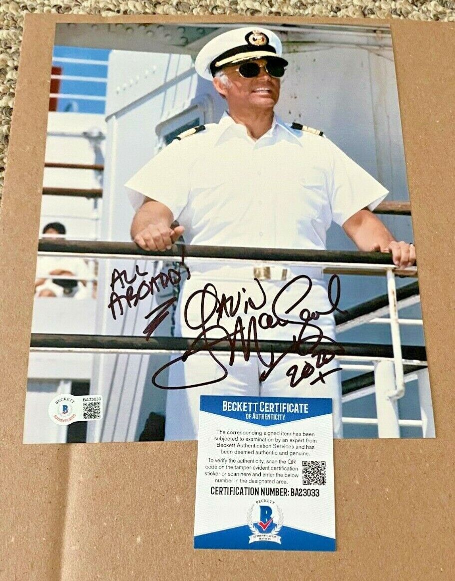 GAVIN MACLEOD SIGNED LOVE BOAT 8X10 Photo Poster painting BECKETT CERTIFIED BAS #2