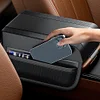 Car Armrest Pad with Organizer Auto Armrest Pillow Auto Accessories (Black)