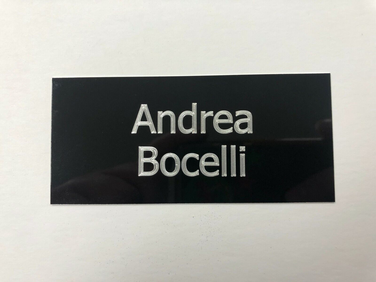 Andrea Bocelli 110x50mm Engraved Plaque for Signed Photo Poster painting, CD, Music, etc Display