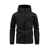 Men's Lightweight Hooded Jacket Breathable Plus Size Casual Utility Work Jacket