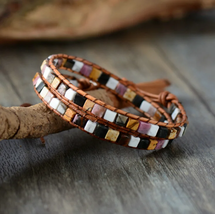 Natural Stone Ethnic Bracelet-inspireuse