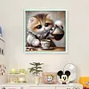 Kitten Pouring Coffee-11CT Stamped Cross Stitch 40*40cm/15.75*15.75in tapestrymarket