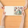 6Pcs Diamond Painting Greeting Card Dress Girl Diamond Handmade Card for Friends