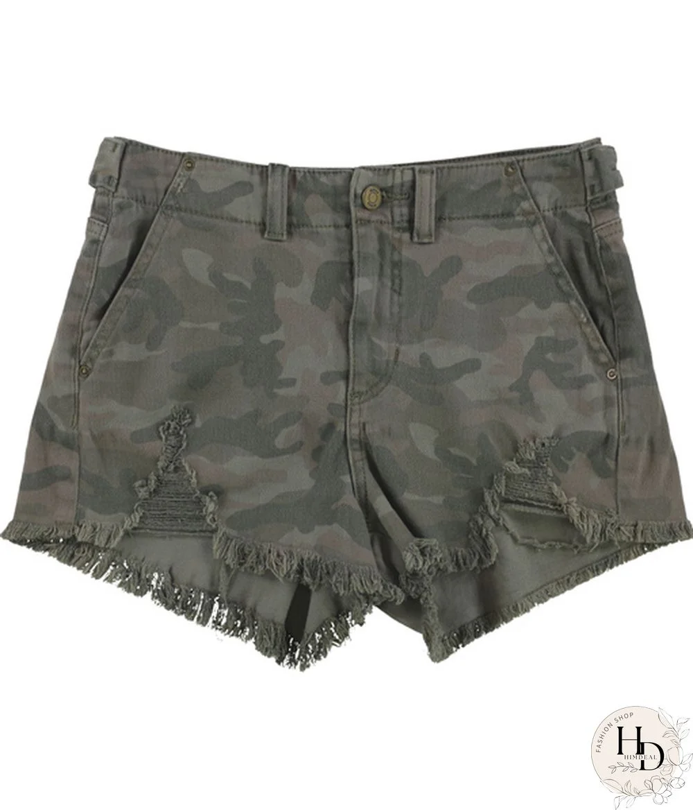 Guess Womens Camo Casual Denim Shorts