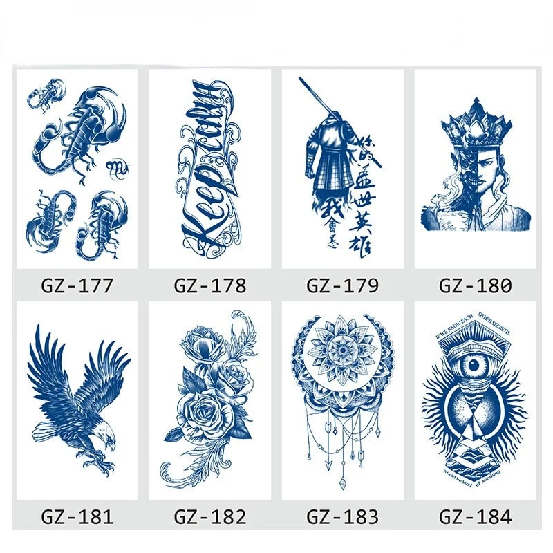 2021 new net celebrity herbal juice tattoo stickers semi-permanent waterproof sweat tattoo tattoo stickers