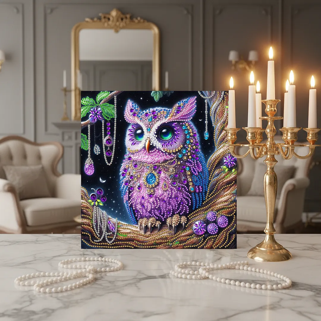 DIY Special Shape Drill Pearl Gem Diamond Art Painting Kit with Frame 9.84x9.84in Art Craft Pearl Diamond Painting for Adults Beginners Home Decor (BK43)