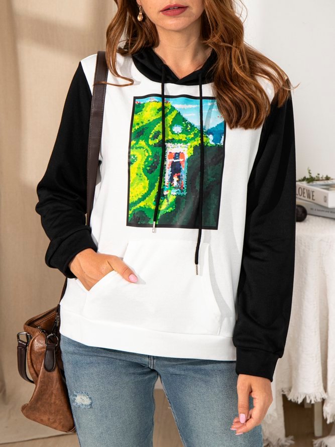Casual Graffiti Sweatshirt Zaesvini