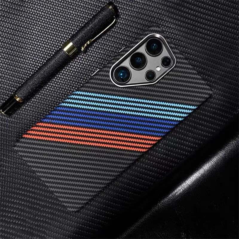 For Galaxy S24 Magsafe Luminous Carbon Fiber Texture Drop-Proof Case