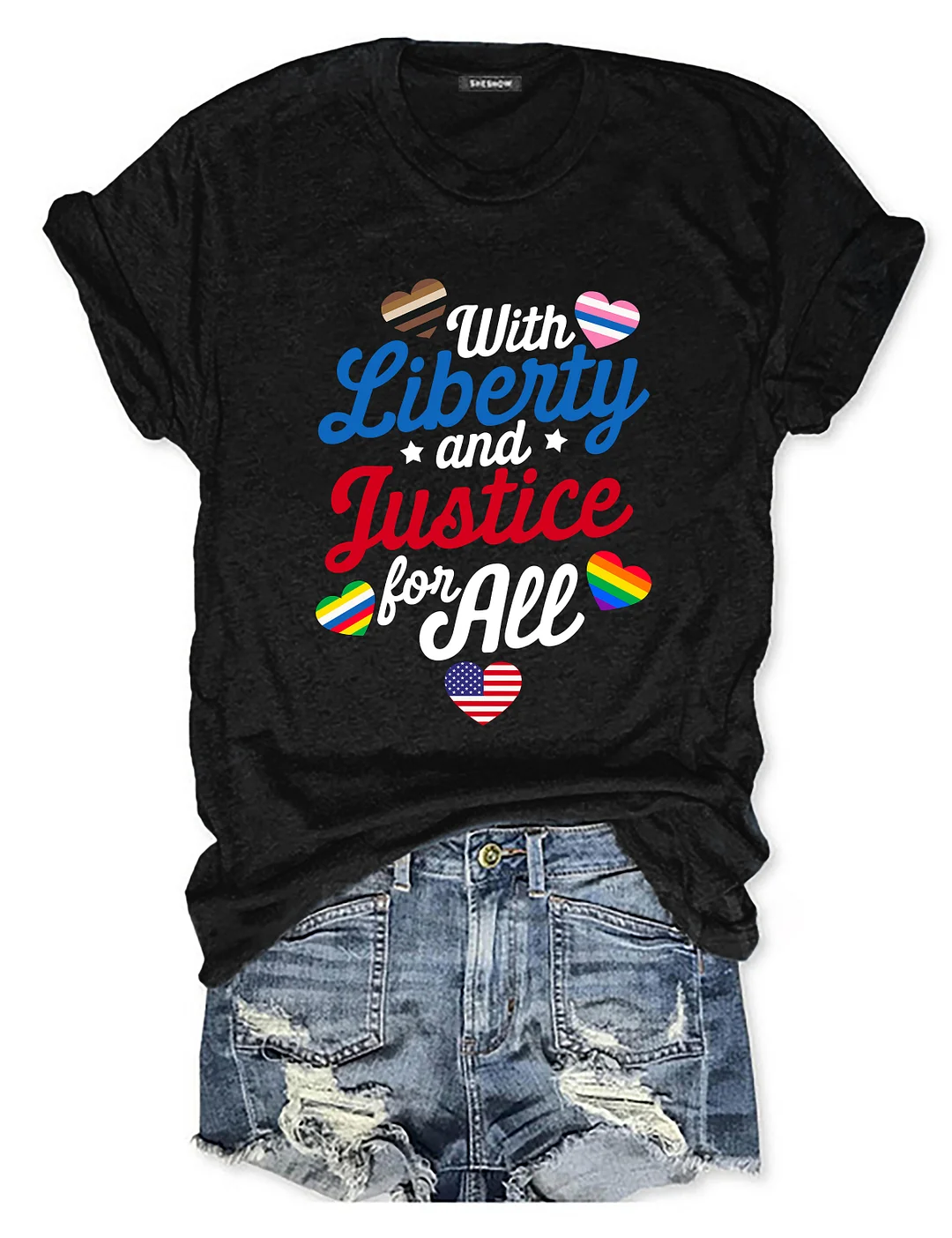  With Liberty And Justice For All T-shirt