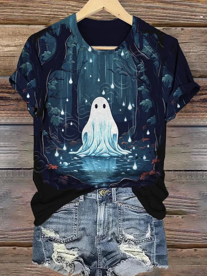 Women'S Halloween Printed Casual Printed T-Shirt