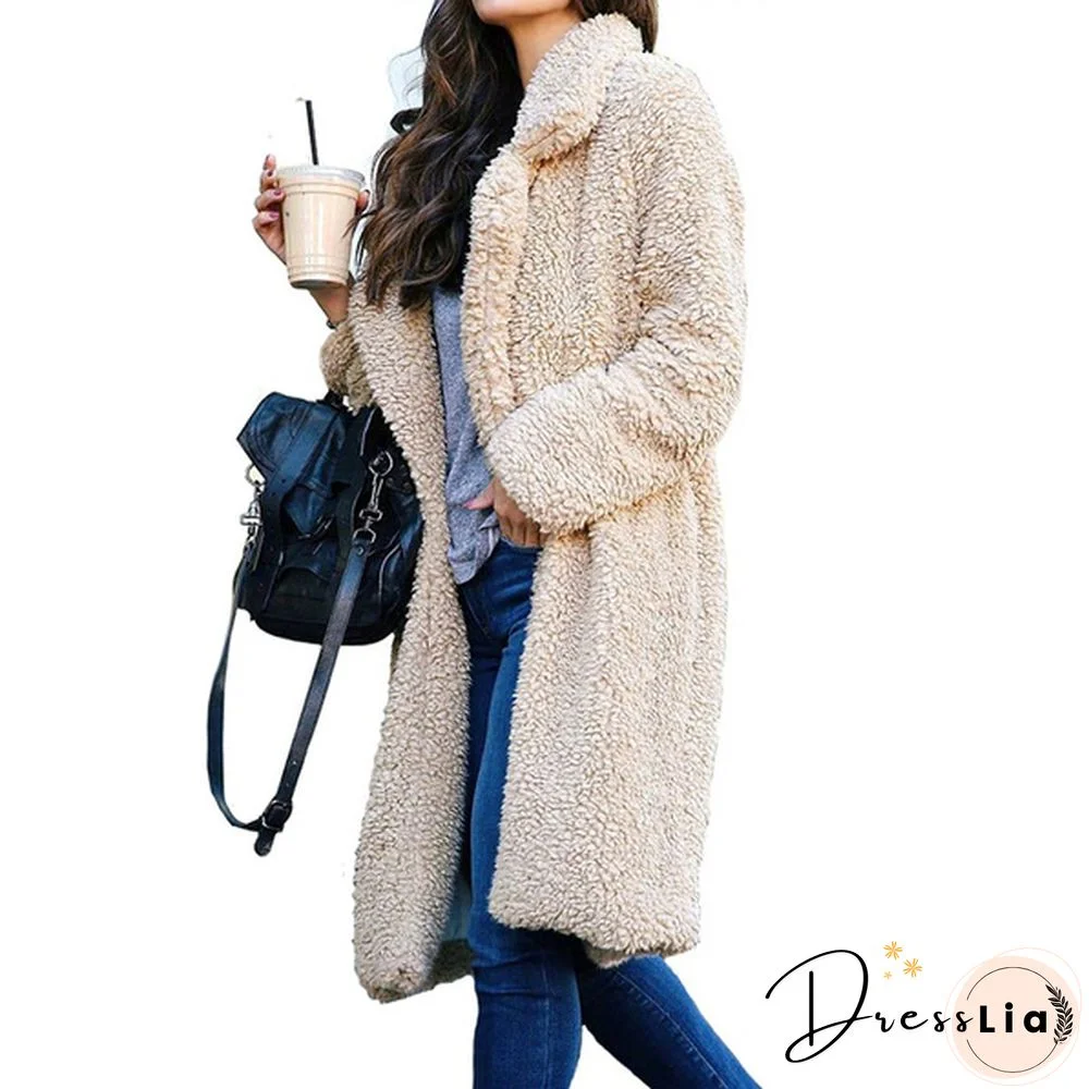 Ladies Girls Thick Warm Coat Jacket Coat Zip Up Tops Plus Size