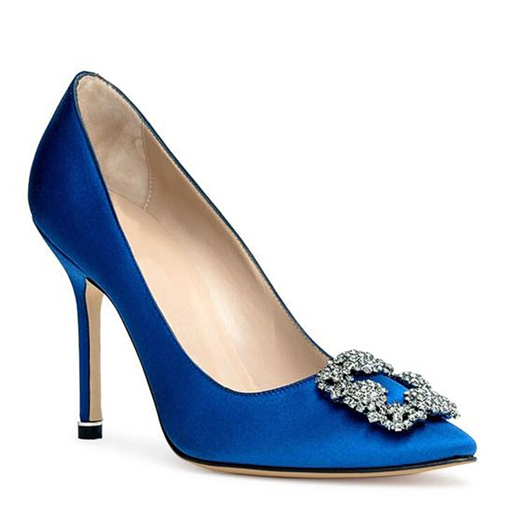 100mm Women's Slik Shoes Diamond Party Wedding Pumps-vocosishoes