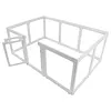 [US Local Warehouse] 12-Panel Clear Acrylic Indoor Dog Playpen 23.6 Inch-H Whelping Crate Kennel Cage Enclosure with Door Easy Assemble Pet Fence Transparent Pet Pen for Small Animals Bunny Rabbit Ferret