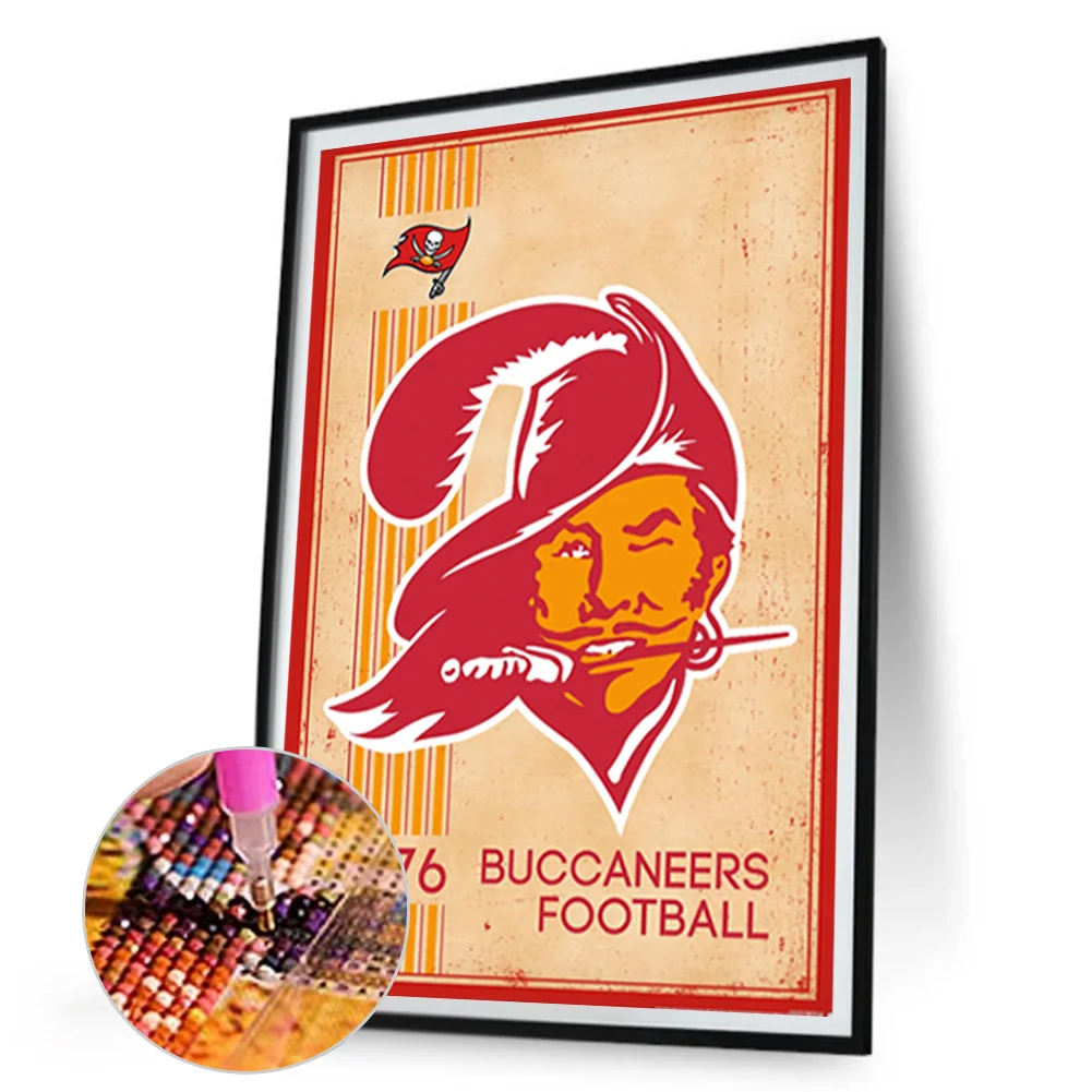 Diamond Painting - Full Round Drill - Tampa Bay Buccaneers(Canvas|30*45cm)