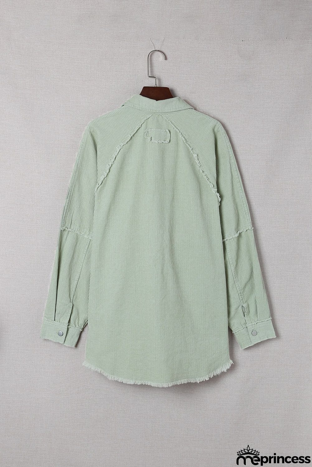 Frayed Boyfriend Corduroy Shacket