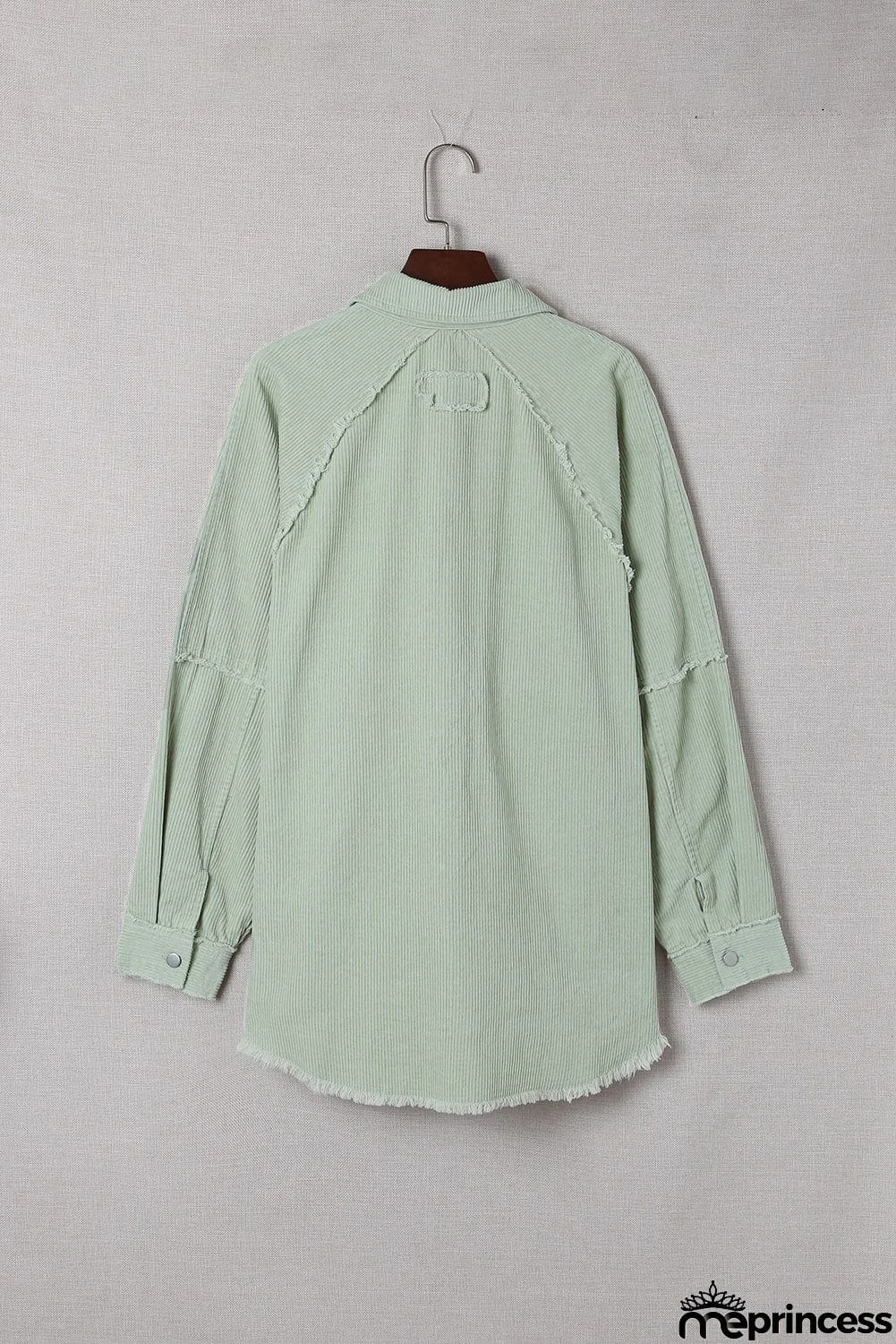 Frayed Boyfriend Corduroy Shacket