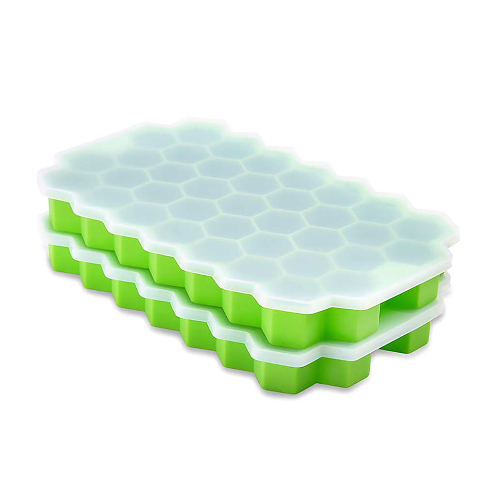 

2pcs 37 Grids Honeycomb Shape Silicone Ice Tray DIY Homemade Ice Cube Mould, 501 Original