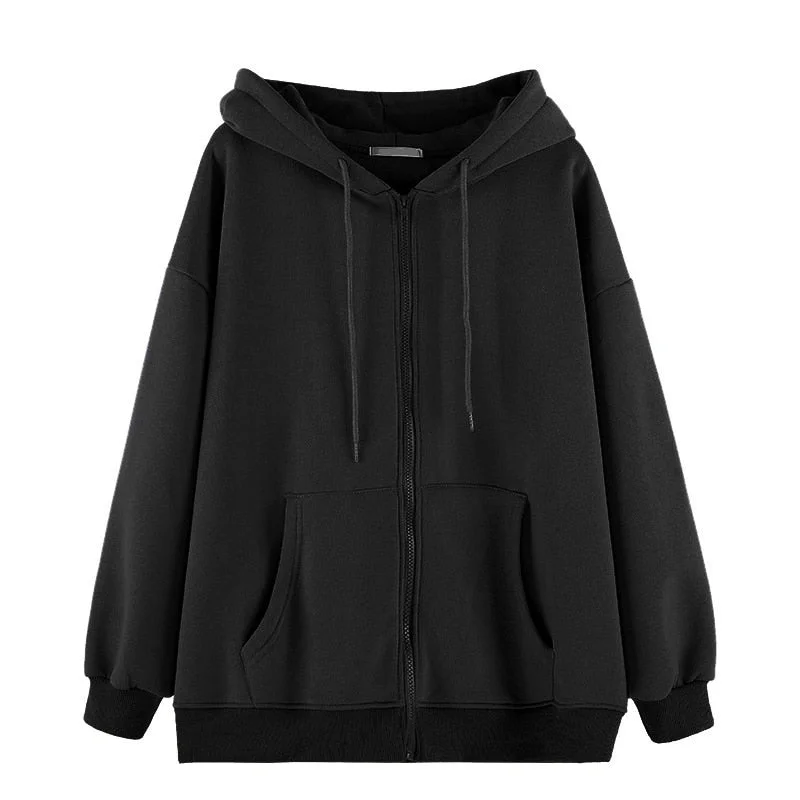 Harajuku Women's Jacket Coat Hip Hop Y2K Angel Dark Print Hoodies Coat Streetwear Autumn Punk Zip Up Hooded Sweatshirt Jacket