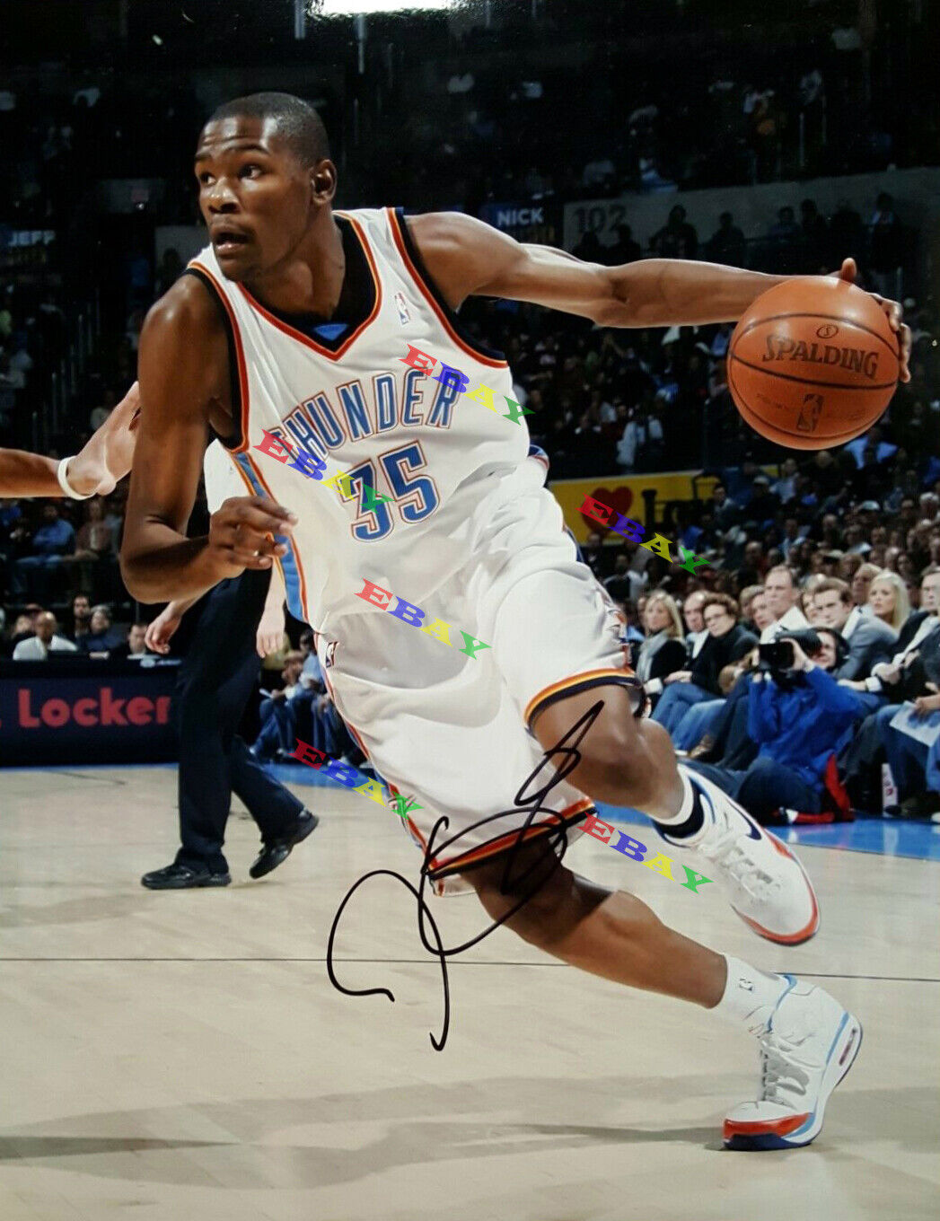 Warriors Thunder Kevin Durant Signed 8x10 Autographed Photo Poster painting Reprint