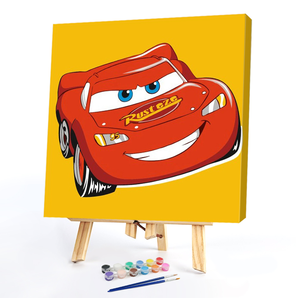 

20*20CM - Paint By Numbers - Cartoon Car, 501 Original
