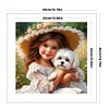 Cute Girl-11CT Stamped Cross Stitch 40*40cm/15.75*15.75in