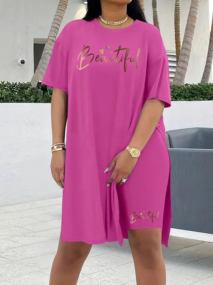 Women's Casual Printed Short Sleeved Two-Piece Set