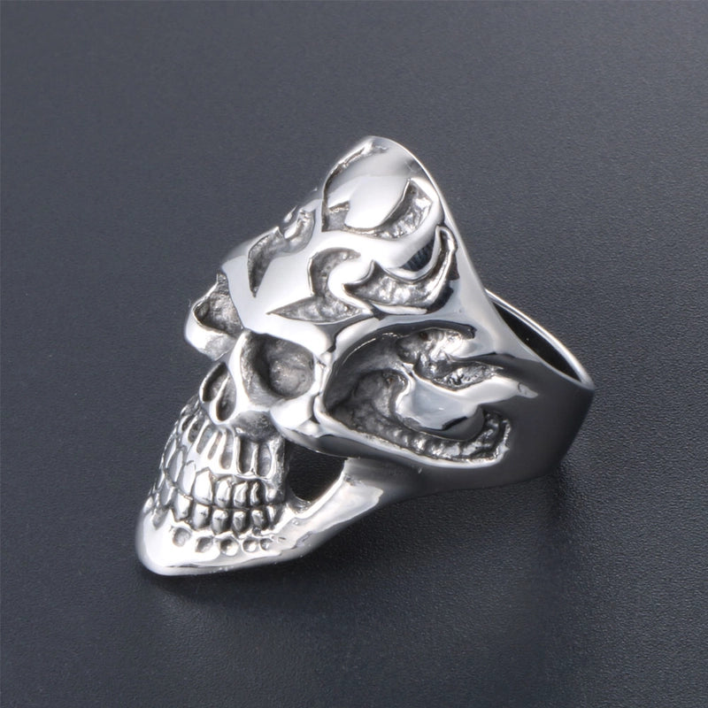 IG Style Retro Punk Skull 304 Stainless Steel Polishing Halloween Men’s Rings