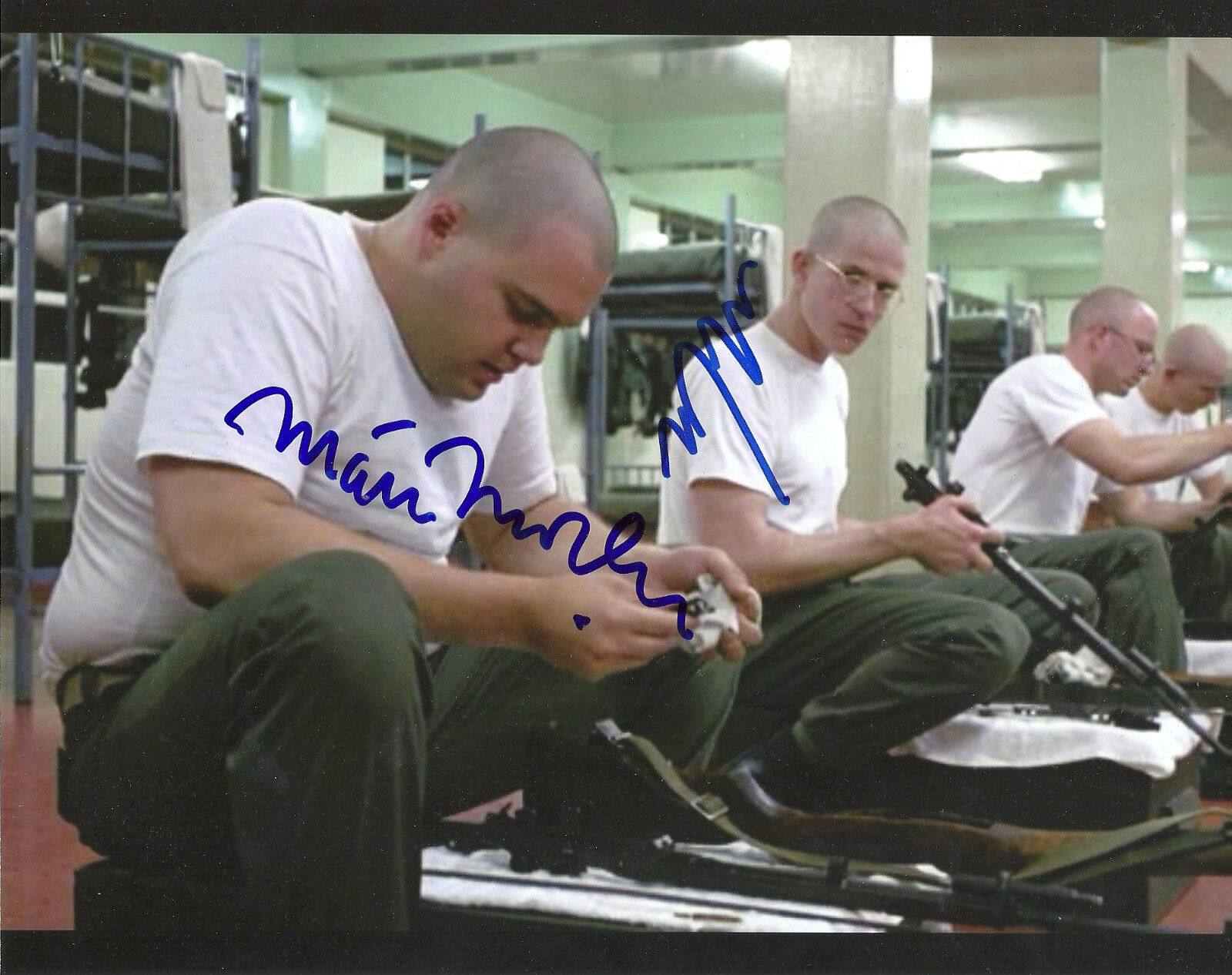 VINCENT D'ONOFRIO & MATTHEW MODINE FULL METAL JACKET SIGNED 8X10 PICTURE *PROOF2