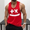  Stylish Red Mesh Tank Top for Men - Perfect for Fitness and Casual Wear by Inlyline