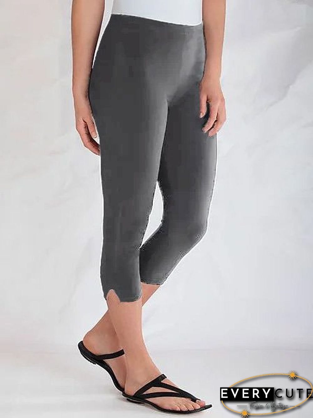 Sheath Cotton Plain Leggings