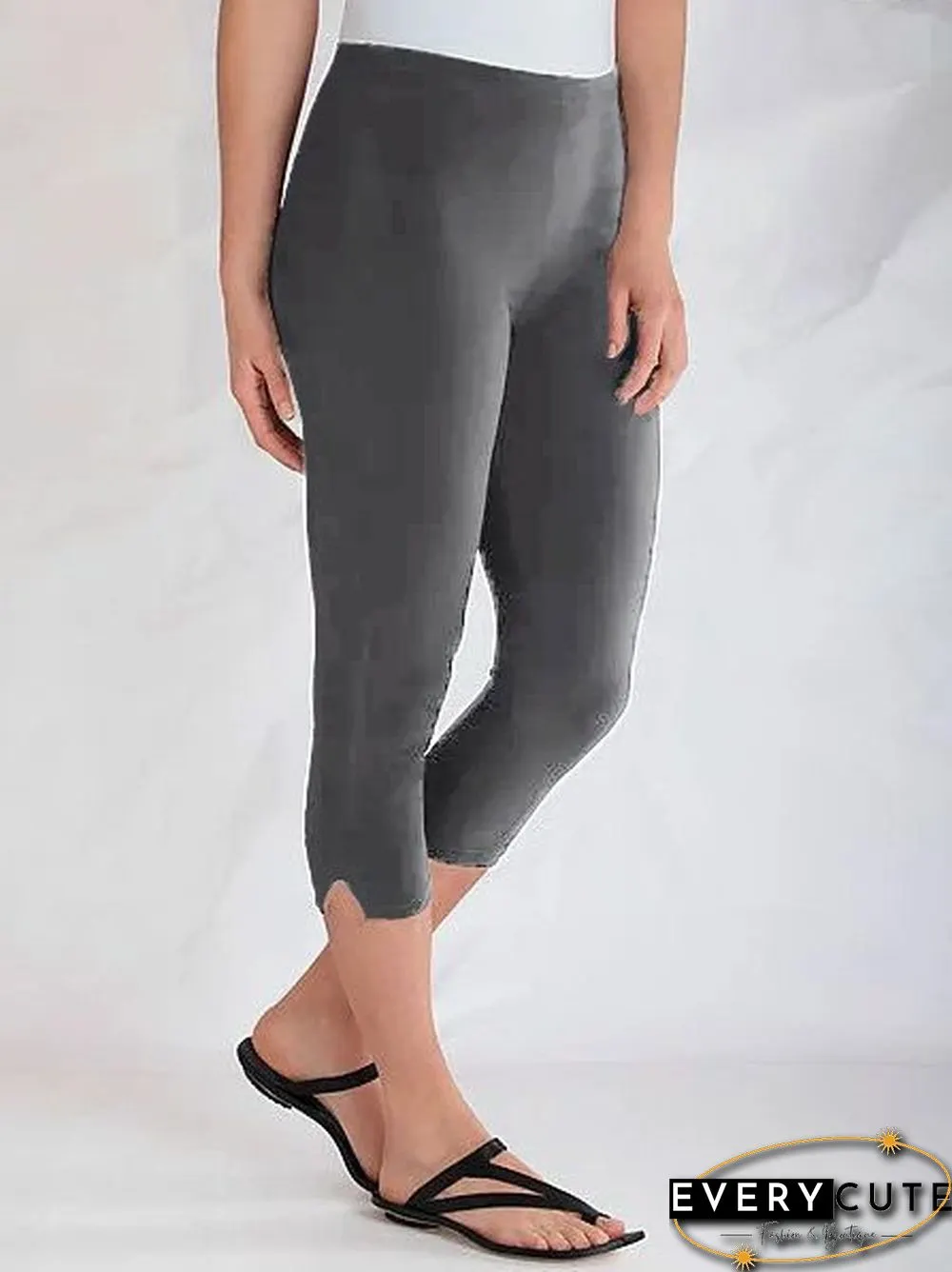 Sheath Cotton Plain Leggings