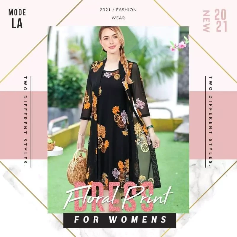 WOMENS FLORAL PRINT DRESS