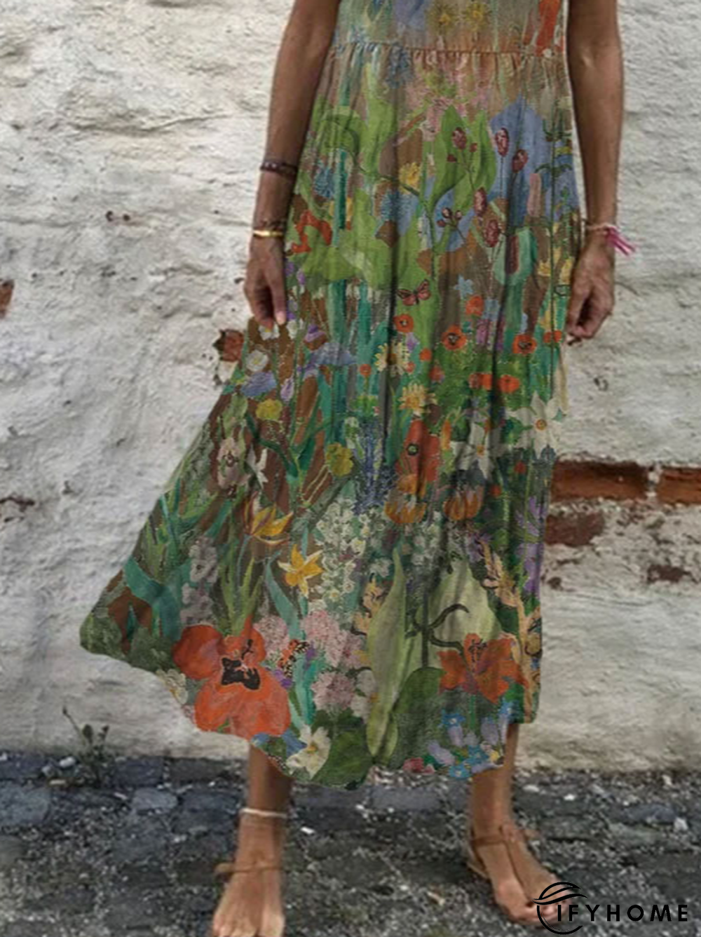 Vintage O-Neck Shift Cotton Dresses | IFYHOME