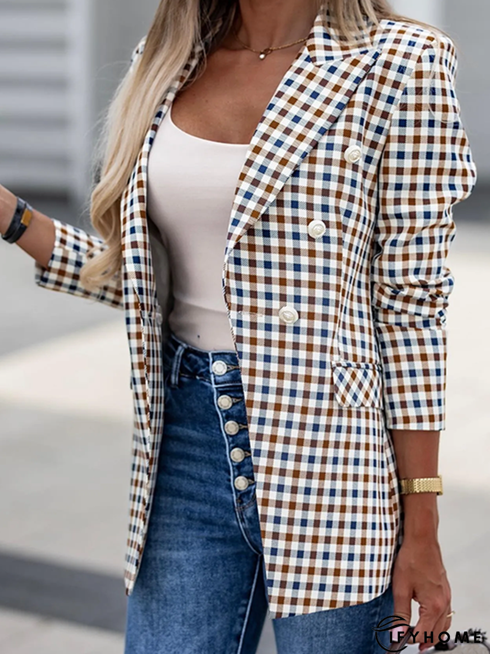 Casual Loose Plaid Blazer | IFYHOME