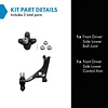TRQ Front Left Lower Control Arm with Ball Joint Drivers Side Compatible with 2016-2021 Honda Civic