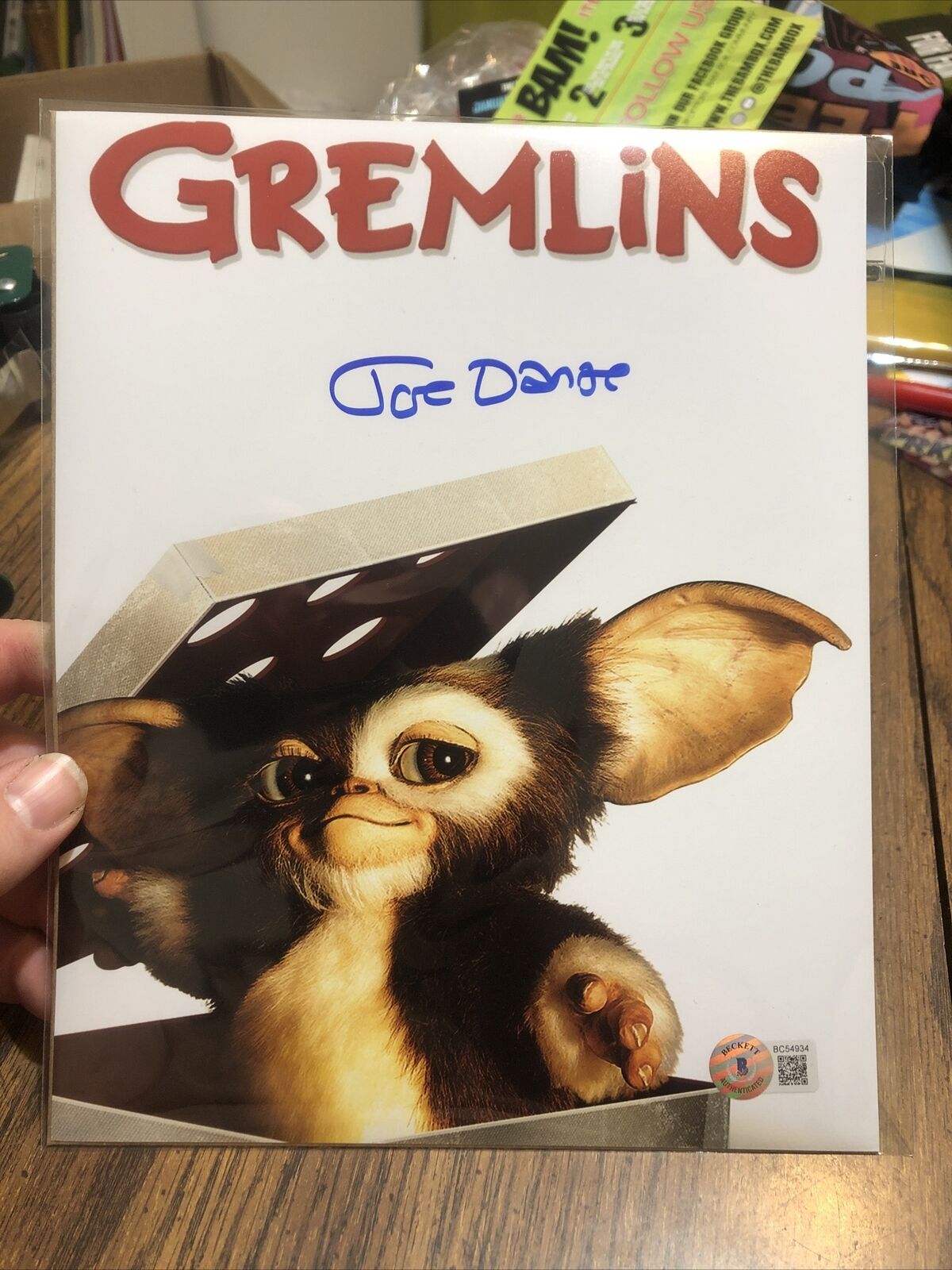 BAM! Horror Box Autographed 8x10 GREMLINS Director JOE DANTE Beckett Cert