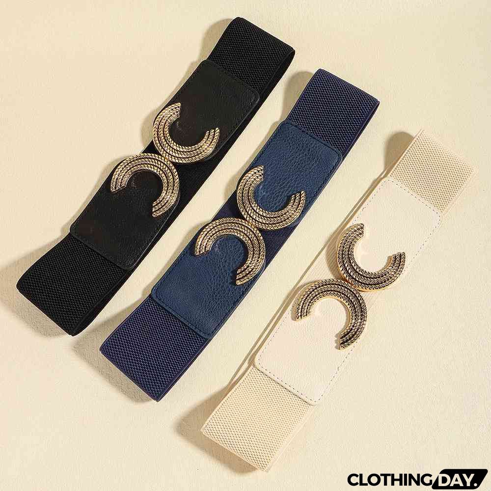 Double C Buckle Elastic Belt