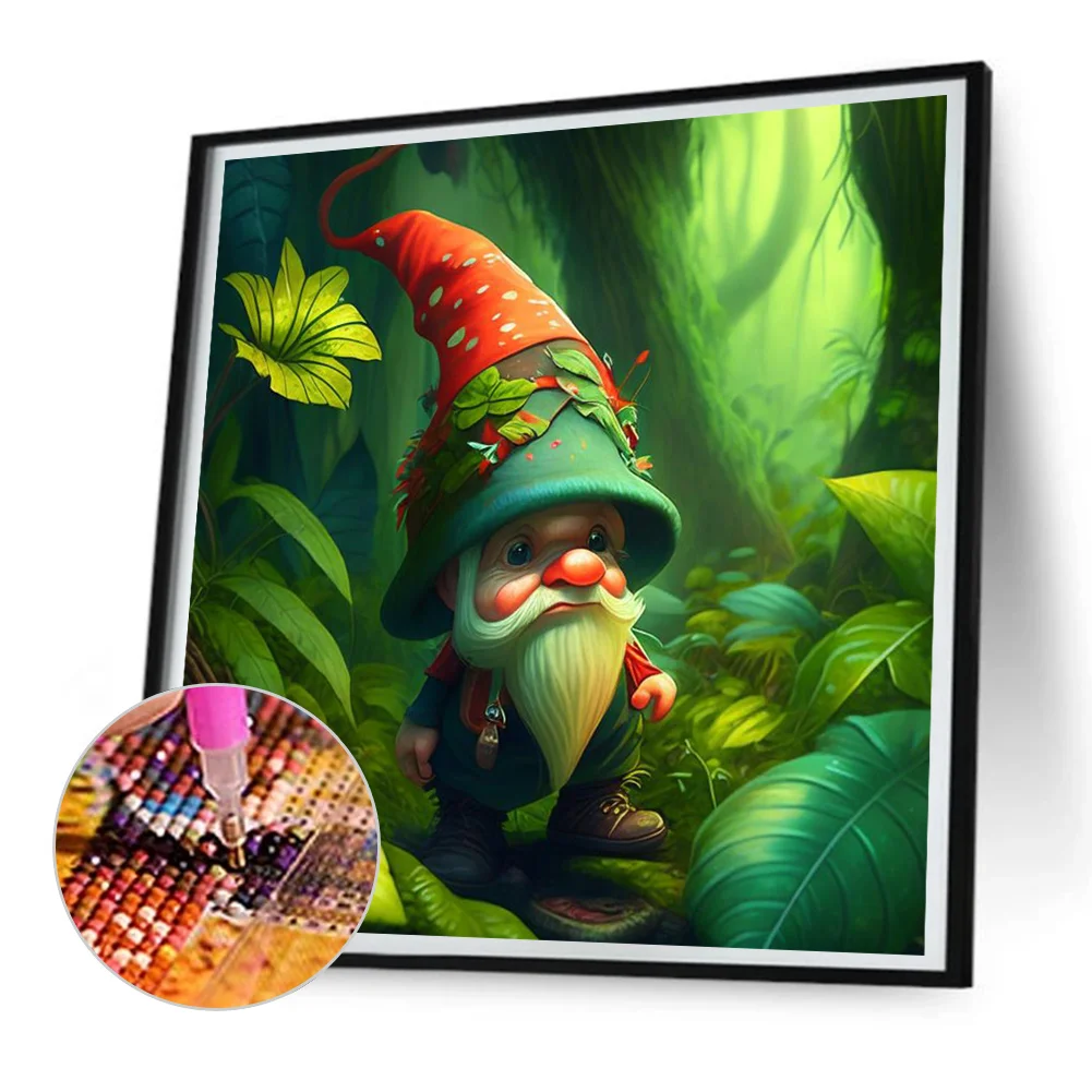 Full Round Diamond Painting 30*30cm - Goblin In The Forest