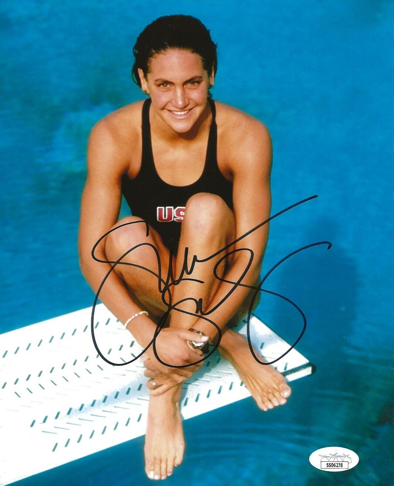 Summer Sanders Team USA Olympics Swimming 8x10 Photo Poster painting autographed JSA