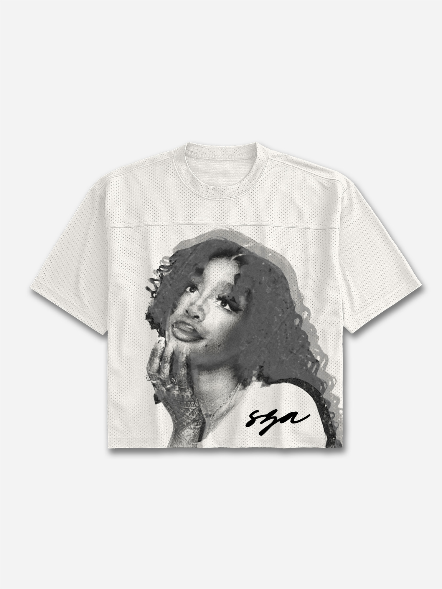 Vintage Sza Graphic Mesh Football Jersey T-shirt