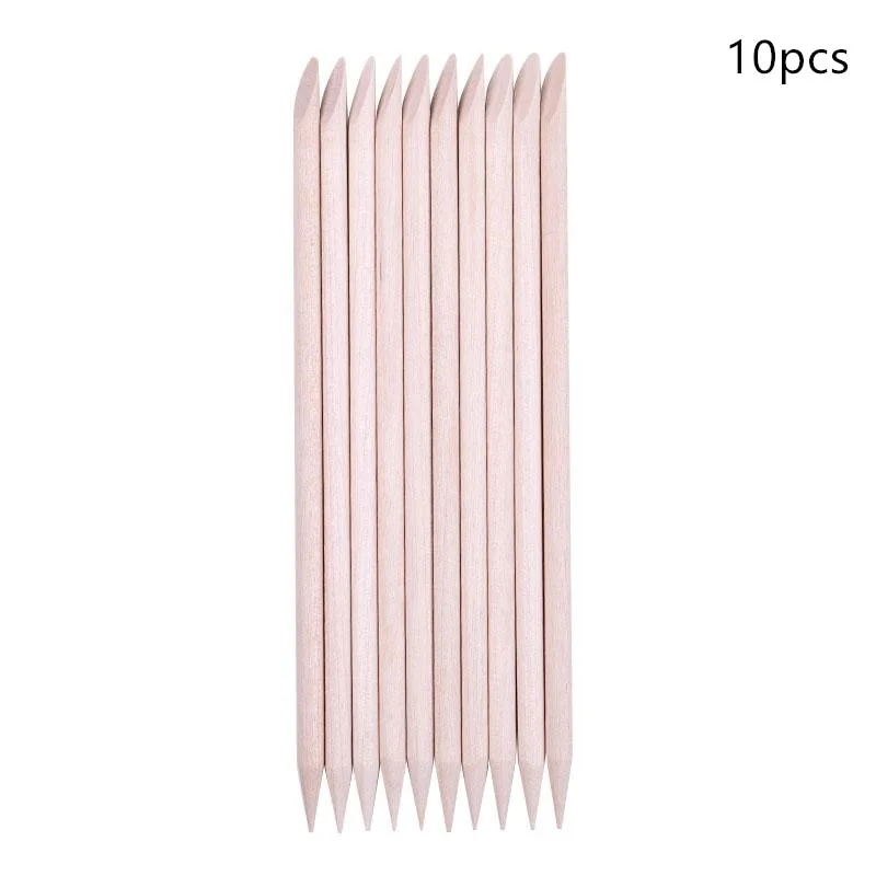 10/20/50/100pcs Wooden Cuticle Pusher Nail Rhinestone Remover Double Head Portable Nail Art Cuticle Remover  Nail Tools