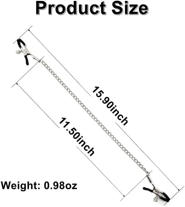 Nipchain - Nipple Toys Adjustable Metal Nipple Clamps For Women Couples Bdsm