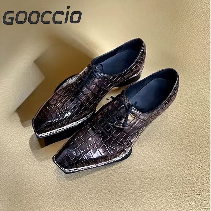 MY198 Crocodile Leather Dress Shoes/Oxford Shoes For Men GOOCCIO   