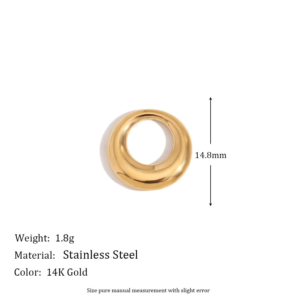 5 Pieces Fashion Irregular Heart Stainless Steel 18K Gold Plated Jewelry Making