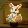 Easter Bunny Eggs DIY Diamonds Painting Table Lamp Diamond Art Light Ornament Kit