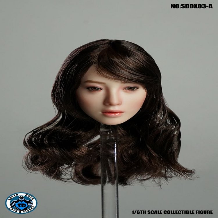 SUPER DUCK SDDX03 1/6 Asian Eye Moving Female Soldier's Head Sculpture-aliexpress