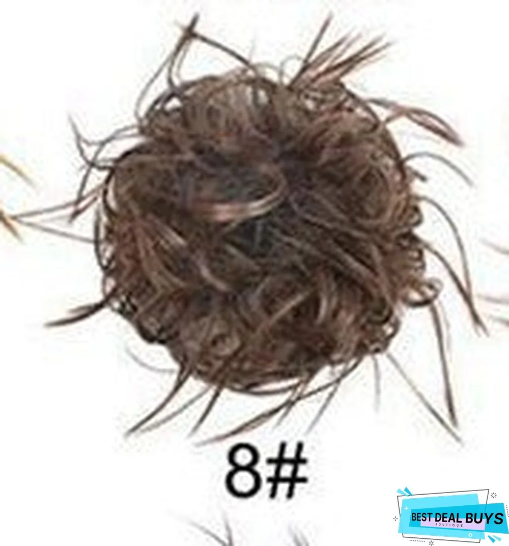 Rubber Band Chemical Fiber Wig Ring Chicken Tail Hair Ring Fluffy Curly Hair Ring