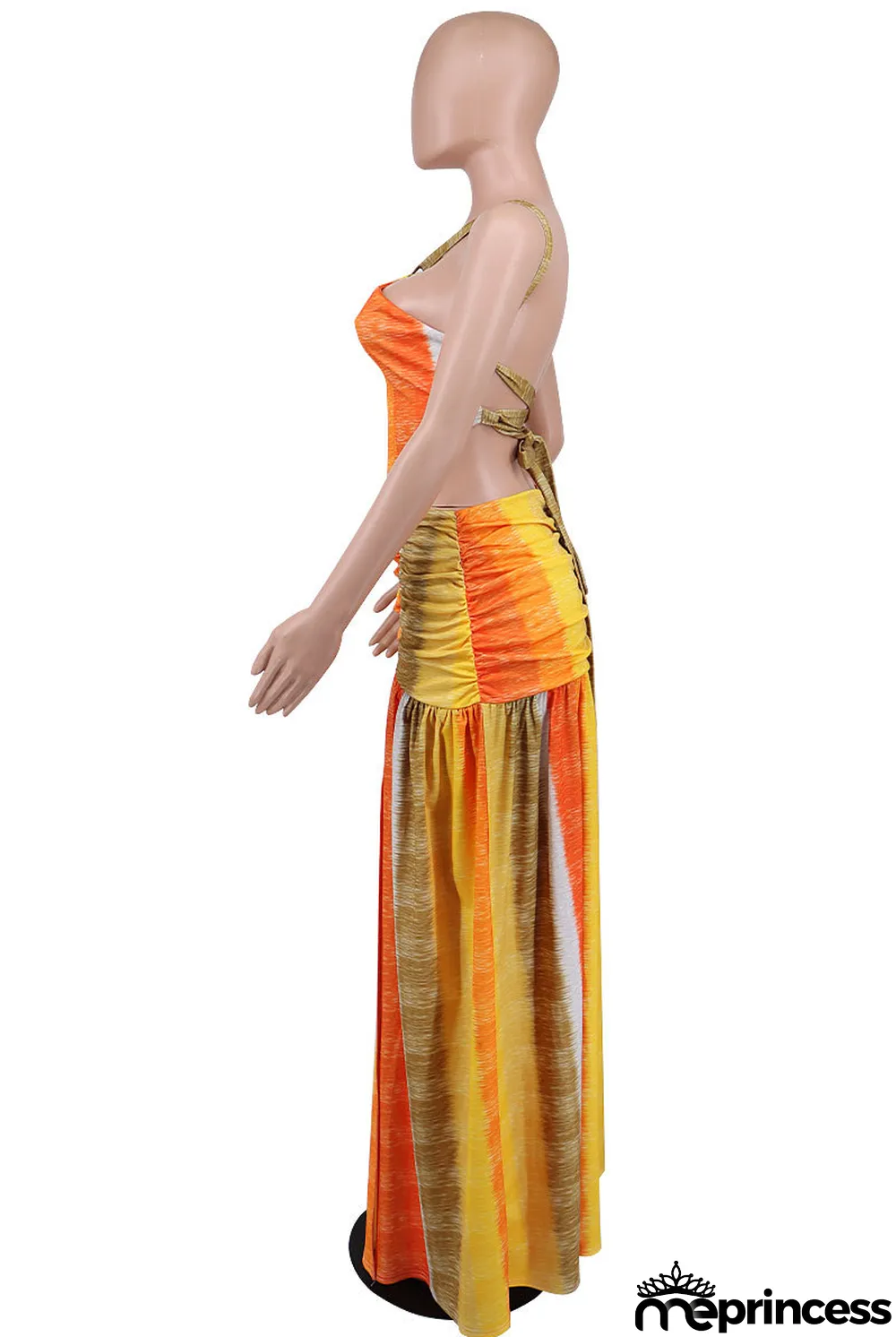 Women's Dresses Summer Slip Skirt Halter Neck Maxi Chic Casual Print Sleeveless Dress