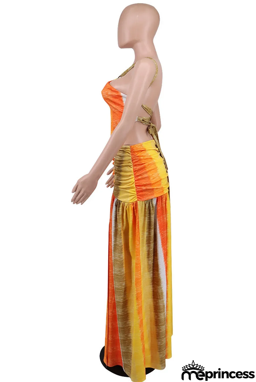 Women's Dresses Summer Slip Skirt Halter Neck Maxi Chic Casual Print Sleeveless Dress